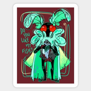 Mothman's fish Sticker